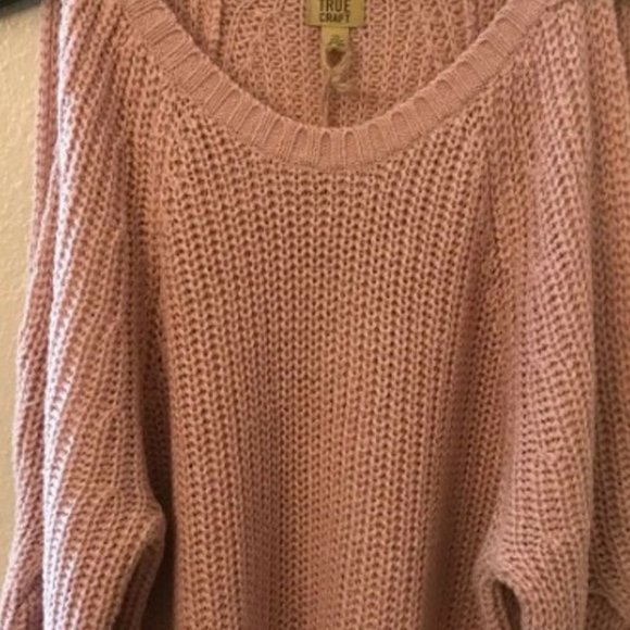 True Craft  Blush Pink Sexy Women Plus XL1 Sweater NWT - Picture 4 of 13